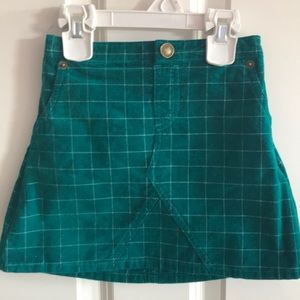 Girls corduroy miniskirt.